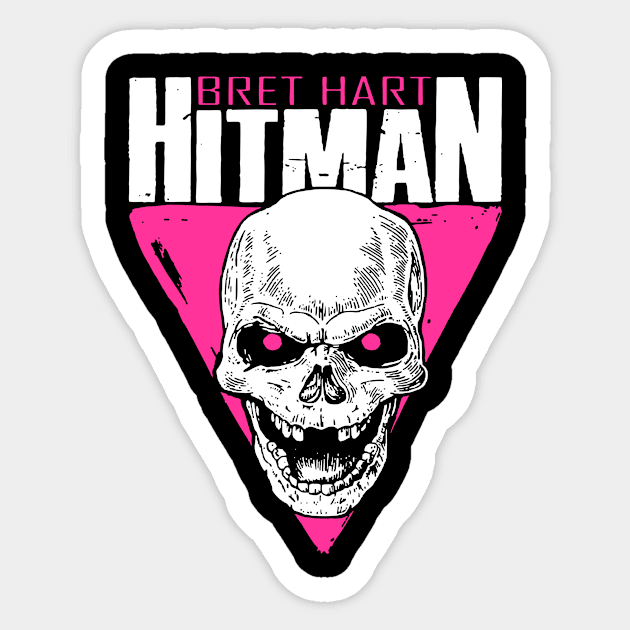 Bret Hart Skulls Sticker by cindo.cindoan